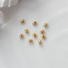 Бусина разделитель (спейсер) фриформ, 4,5*3 мм, позолота, 10 штук, Р044