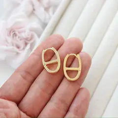 Швензы Конго овальные 15*22*3,5 мм, позолота, Ш067