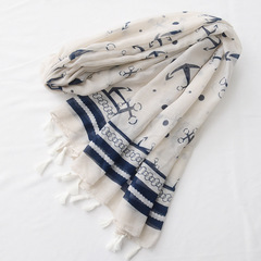 Купить Светло-серое парео с якорями в Магазине тельняшек