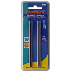 Нож для рубанка ПРАКТИКА 102 мм х 5,5 мм, быстрорежущая сталь, (2 шт ) (773-774)