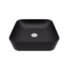 Раковина на столешницу 40*40 см, Creavit UL040 черный матовый