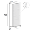 Cezares 55814 Тумба подвесная под раковину с двумя выдвижными ящиками 144x50x42