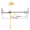 Cezares SLIDER-B-1-90/100-BR-NERO Душевая дверь в нишу 