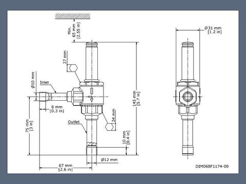 Клапан расширительный электроприводный AKV 10-5 Danfoss 068F1174