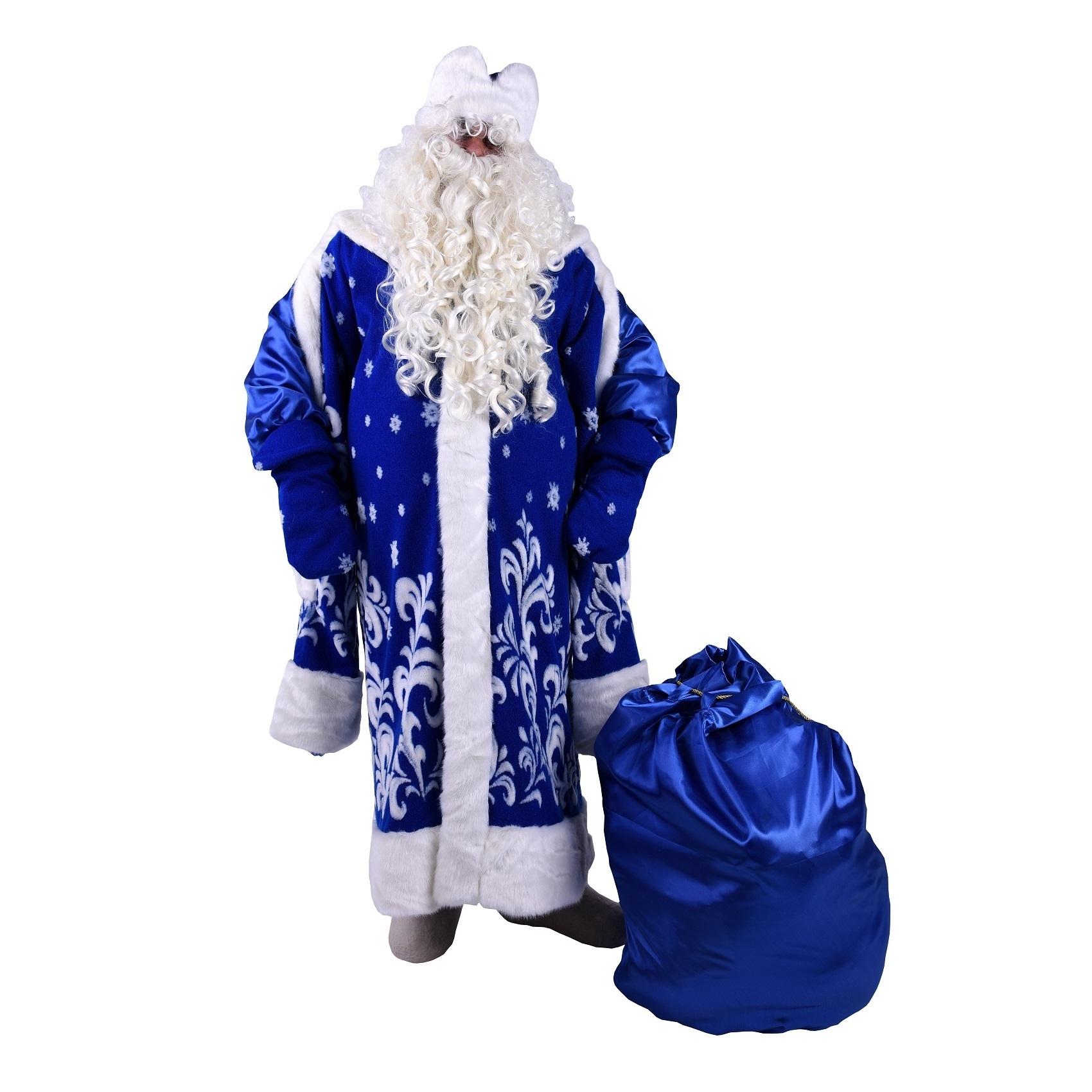 Взрослый костюм Дед Мороз Синий