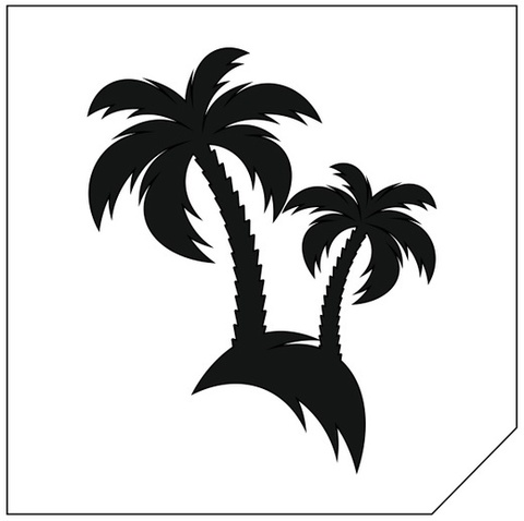 Трафарет для блеск-тату 6*6 морские 12М