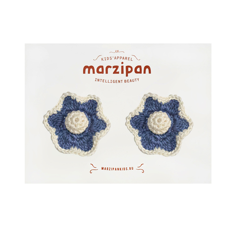 Заколочки Marzipan Blue Flower