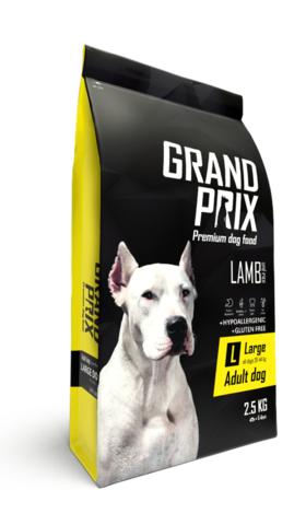 Grand Prix Large Adult сухой корм для взрослых собак крупных пород (с ягненком) 2,5кг