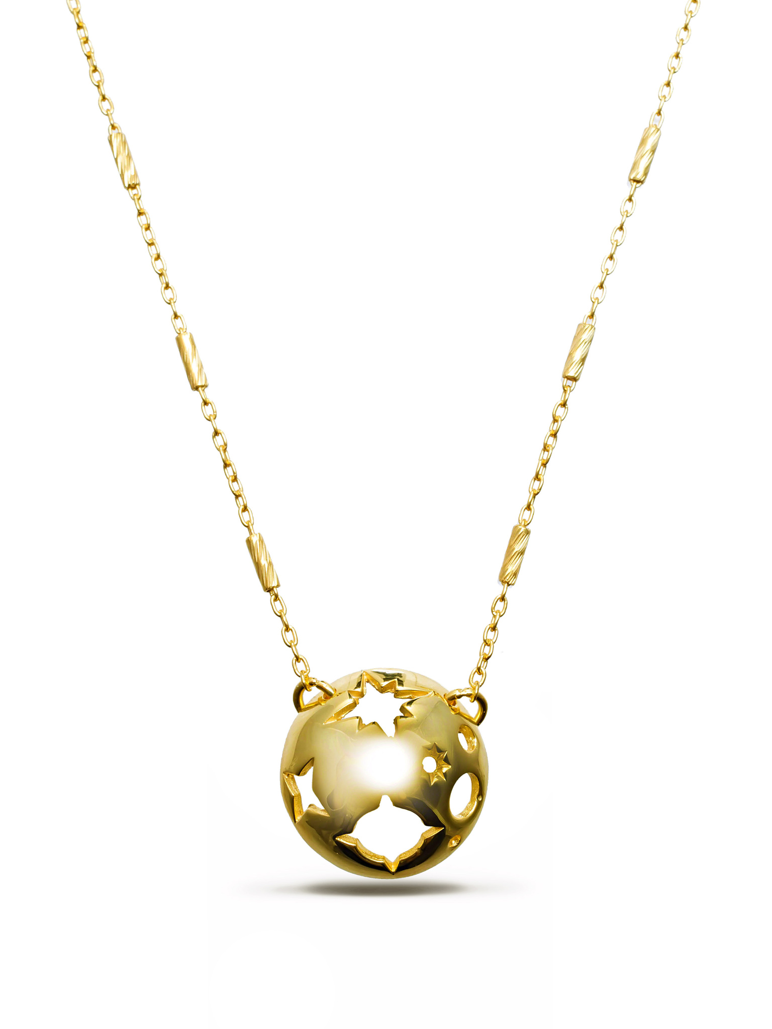 Колье Вселенная, серебро 925, позолота 18k