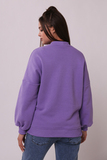 Утепленный свитшот для беременных и кормящих 14388 темная сирень