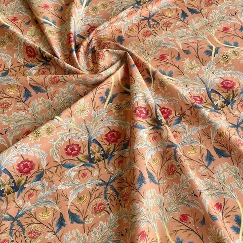 ОТПРАВЛЕНО НА ПЕЧАТЬ, ПОЭМА В СТИЛЕ У. МОРРИСА, 100% хлопок Handmade Fabrics