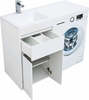Aquanet 239204 Тумба с раковиной Токио 110 L напольная 1 ящик 2 фасада цвет белый глянец (239204)
