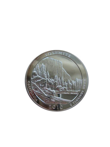 США 25 центов 2010 Йосемитский национальный парк Штат Калифорния СЛАБ PCGS MS68 СЕРЕБРО 5 унций
