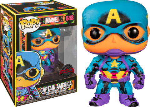 Фигурка Funko POP! Marvel: Captain America (Blacklight Exc) (648)