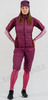 Женский ветрозащитный жилет Noname Hybrid Ski Vest 24 Wos Wine Red/Dk Rasberry с капюшоном