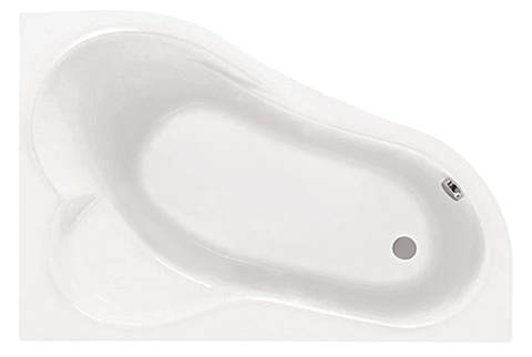Ванна акриловая асимметричная "Ибица XL" 160х100 правосторонняя белая  Santek
