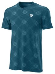 Поло теннисное Wilson Power Seamless Henley III M - blue coral/white