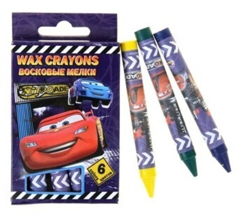 Мелки восковые 06 цв. (А.Холдинг) Cars CRCB-US1-2006B