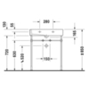 Duravit Vero Раковина  для мебели, с перел., с 1 отврстием под смес., 700x470мм, Цвет: Черный 454700800