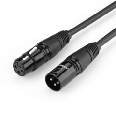 Кабель UGREEN Cannon Male to Female Microphone Extension Audio Cable, Длина: 2м AV130 черный