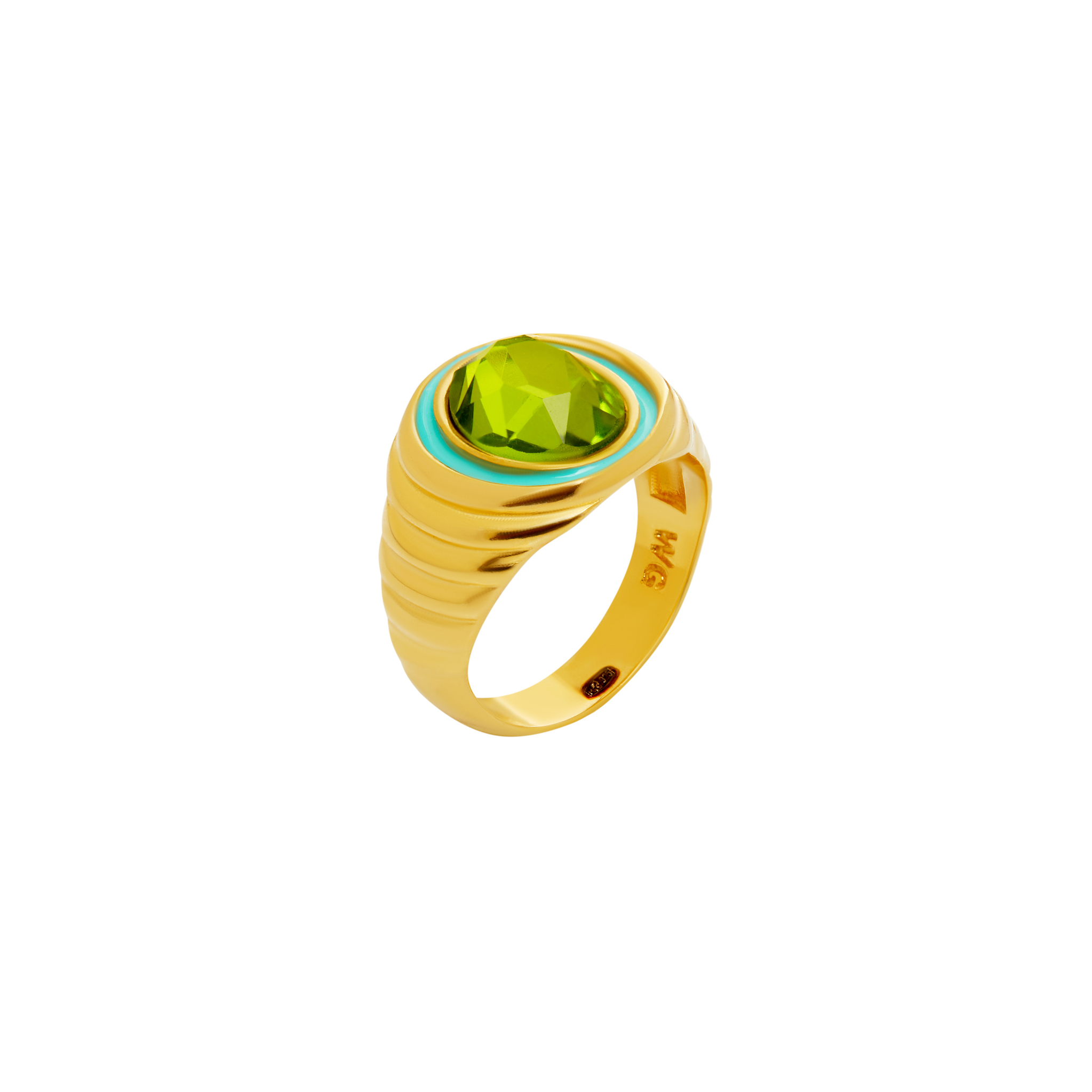 WILHELMINA GARCIA Кольцо Dreamy Crystal Ring – Green