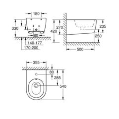 Биде подвесное GROHE Essence Ceramic, альпин-белый 3957400H