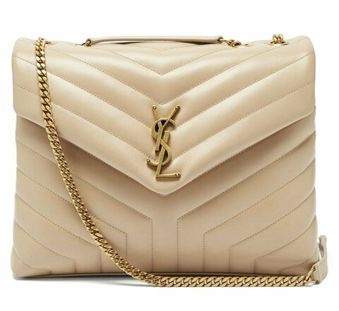 Сумка Saint Laurent Monogram Loulou Large бежевый