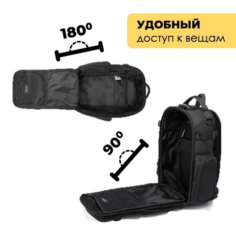 Картинка рюкзак однолямочный Ozuko 9812 Black - 16