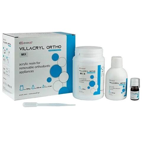 Виллакрил ОРТО - Villacryl Ortho Mix пластмасса для изготовления съемных ортодонтических конструкций