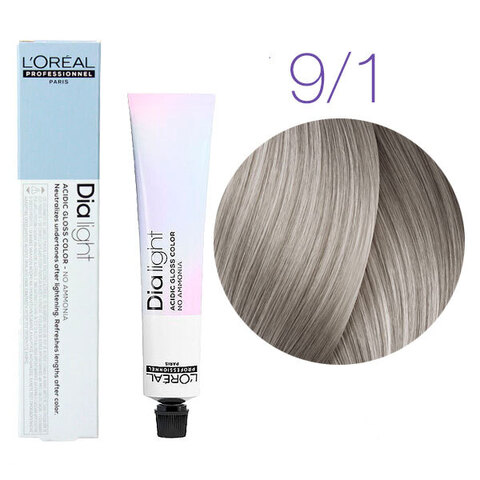 L'Oreal Professionnel Dia light 9.1 (Молочный коктейль пепельный) - Краска для волос