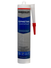 Герметик САНИТАРНЫЙ силиконовый MAGNUM белый, 280мл (уп - 24шт)