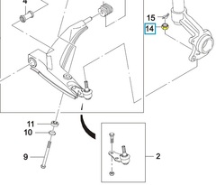 ГАЙКА ШАРОВОЙ ОПОРЫ NEXIA, LANOS, CHANCE, SENS, ESP (КОРОНЧАТАЯ) GM