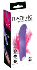 Фиолетовый мини-вибратор Flashing Mini Vibe - 15,2 см. - 