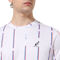 Теннисная футболка Australian Ace T-Shirt With Stripes Print - bianco