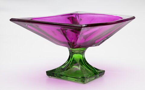 Ваза Cre Art Angle 02 розовая/зеленая