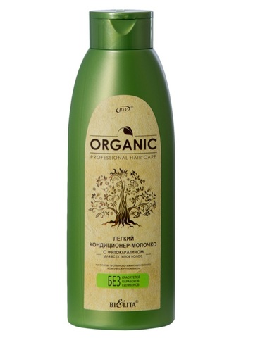 Белита Professional Organic Hair Care Легкий кондиционер-молочко с фитокератином для всех типов волос 500 мл