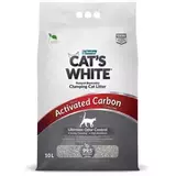 Комкующийся наполнитель для туалета кошек Cat's White Activated Carbon с активированным углем 10 л./8,55 кг.