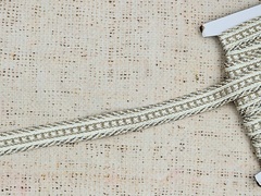 Тесьма плетеная люрекс, ш. 1,5 см, бледно-бежевый