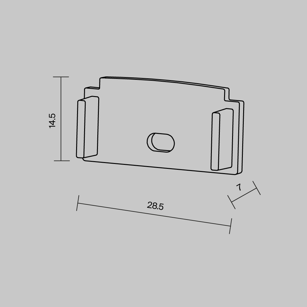 Комплект заглушек Maytoni (для профиля ALM-6214SB-S-2M/ALM-6214TB-S-2M) 2 шт 642008
