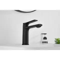 Смеситель для раковины BELZ B10572-7 латунь, черный