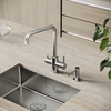 Sancos Vela SC4013BN Смеситель для кухни с краном для фильтрованной воды, цвет: брашированный никель
