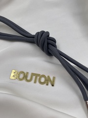 Шнур круглый тёмно-зелёный с графитовым подтоном 1,3 м