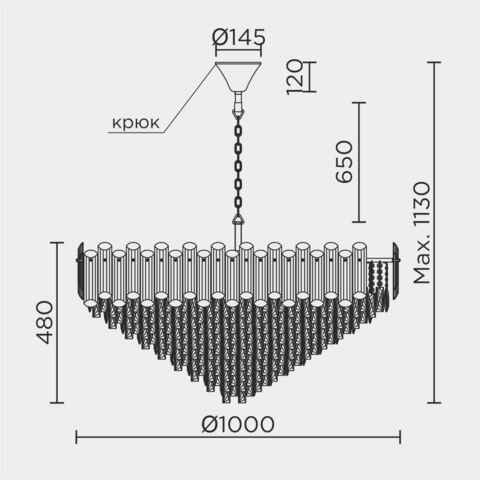 Подвесная люстра Modelux ML.7088.1000 CR