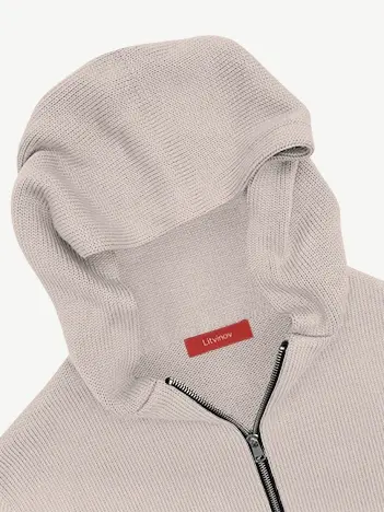 Толстовка на замке из шелка