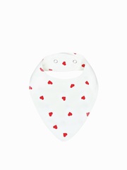 Двусторонний нагрудник Сердечки red (0-12 мес)