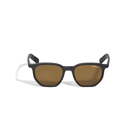 Солнцезащитные очки в черной ацетатной оправе