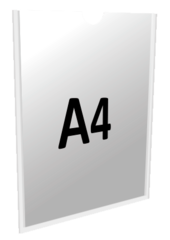 Карман для стендов самоклеющийся А4 вертикальный Пэт 0,3 мм (прозрачный скотч)