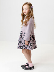 платье  для девочки  КР 5953/сиреневый 3304 к619