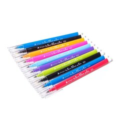 Набор гелевых ручек Alingar, 10 цветов, 0,4мм, цветной, треугольный пластиковый корпус, ассорти, ПВХ чехол, европодвес