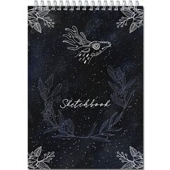 
          Скетчбук А4 20л., "SKETCHBOOK BLACK", 120 г/м2, Полином, гребень, ламинация, жёсткая подложка, черный офсет